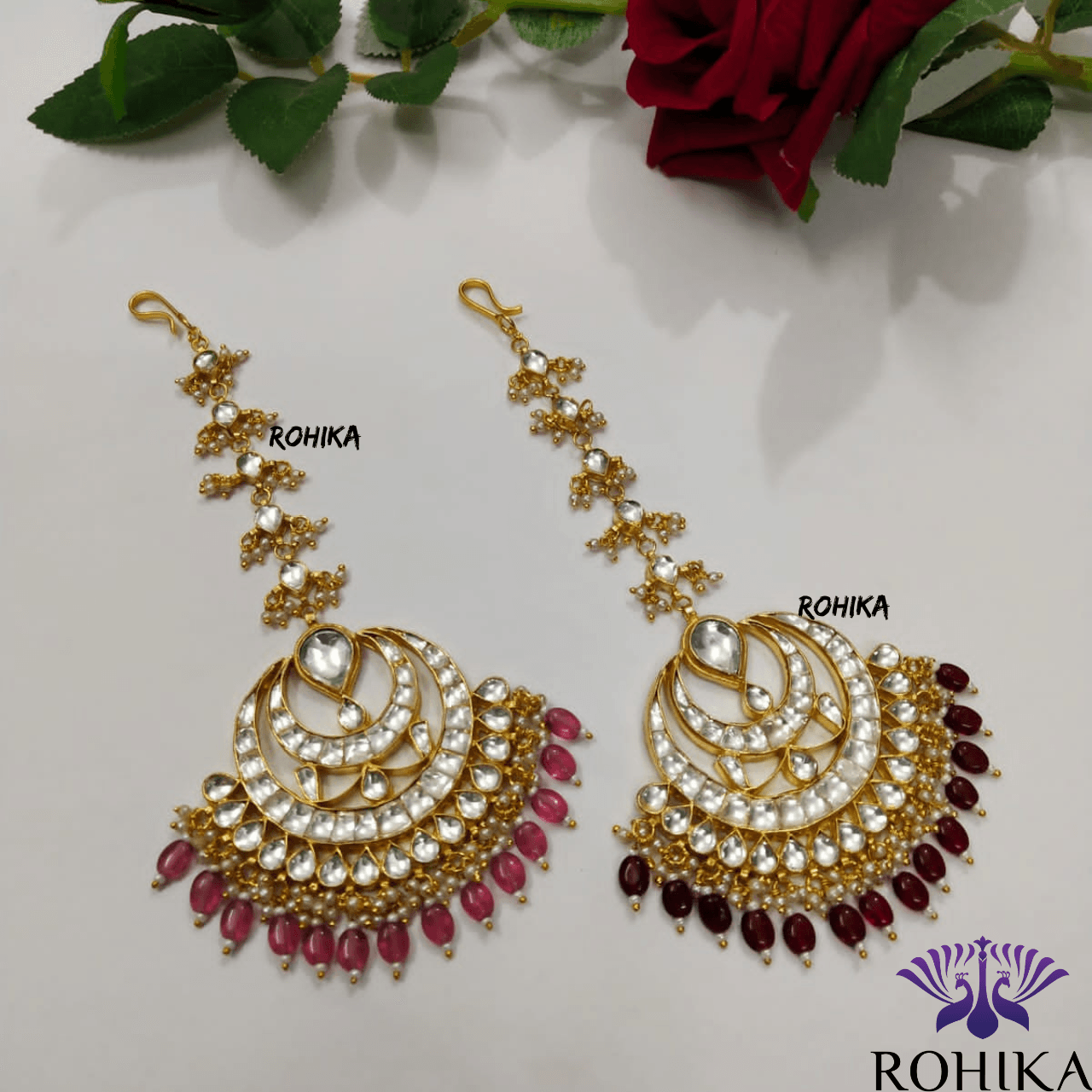 Pachhi kundan Maangtikka ROH-PKM01 - Rohika Store