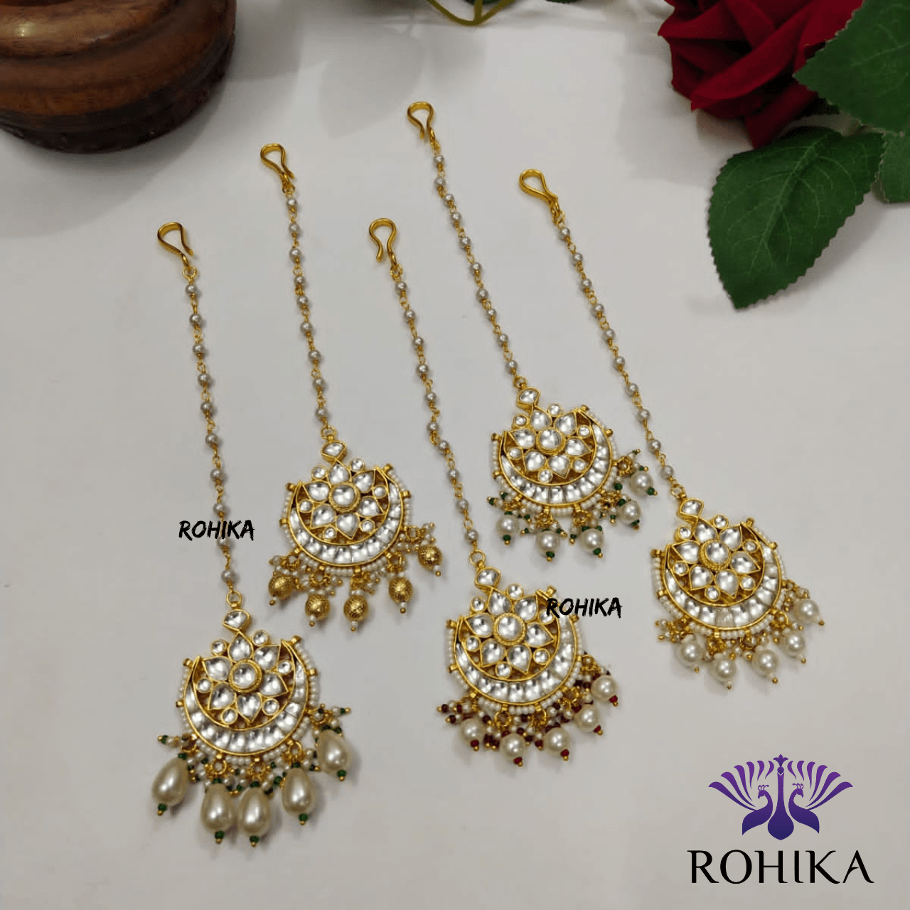 Pachhi kundan Maangtikka- ROH-PKM04 - Rohika Store