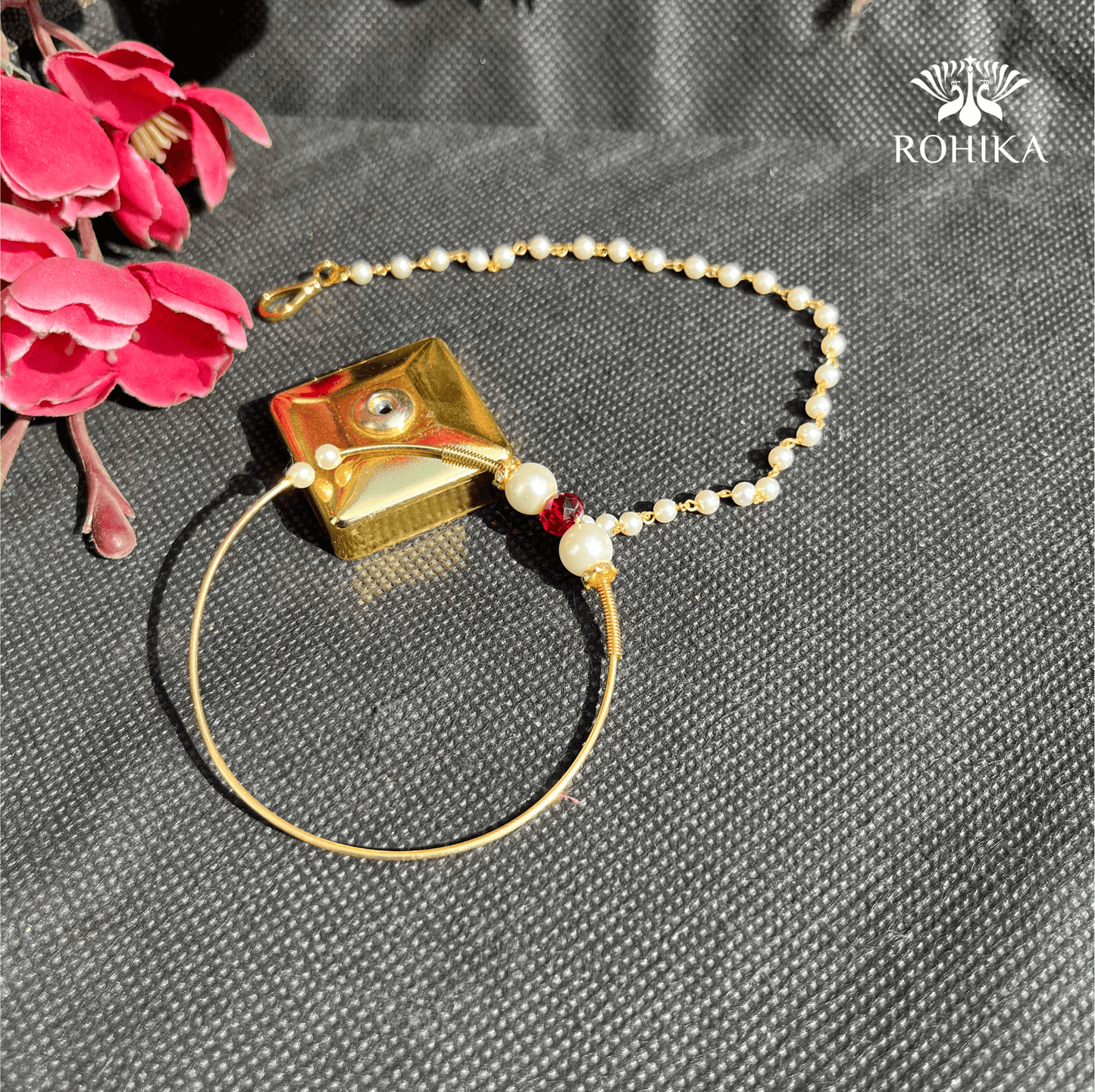 Anushka Sharma Inspired nath-Red - Rohika Store