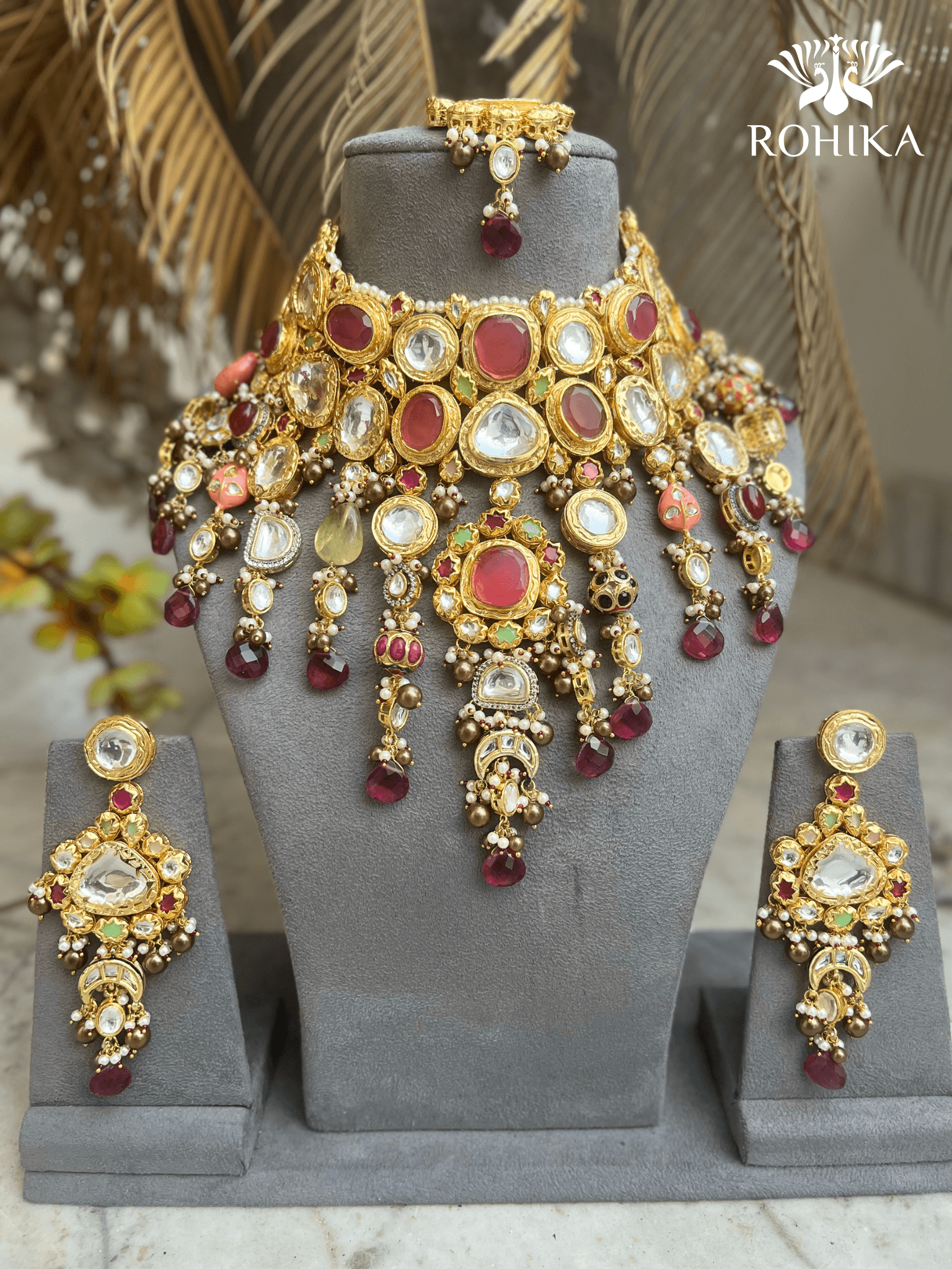 Beautiful kundan necklace set. Rohika Store