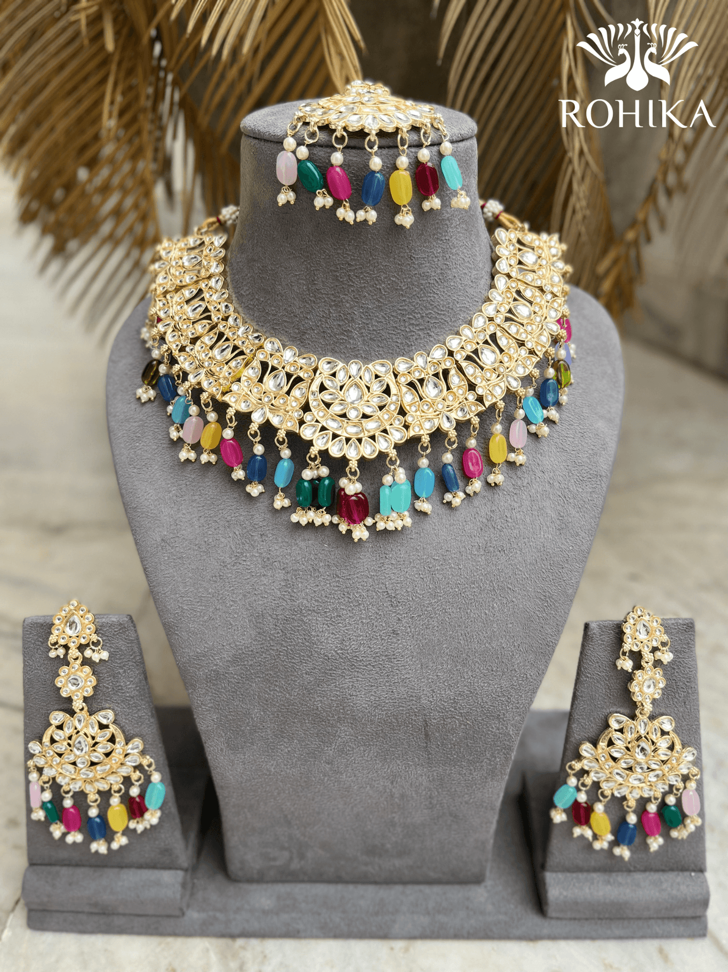 Meera necklace set - Multi - Rohika Store
