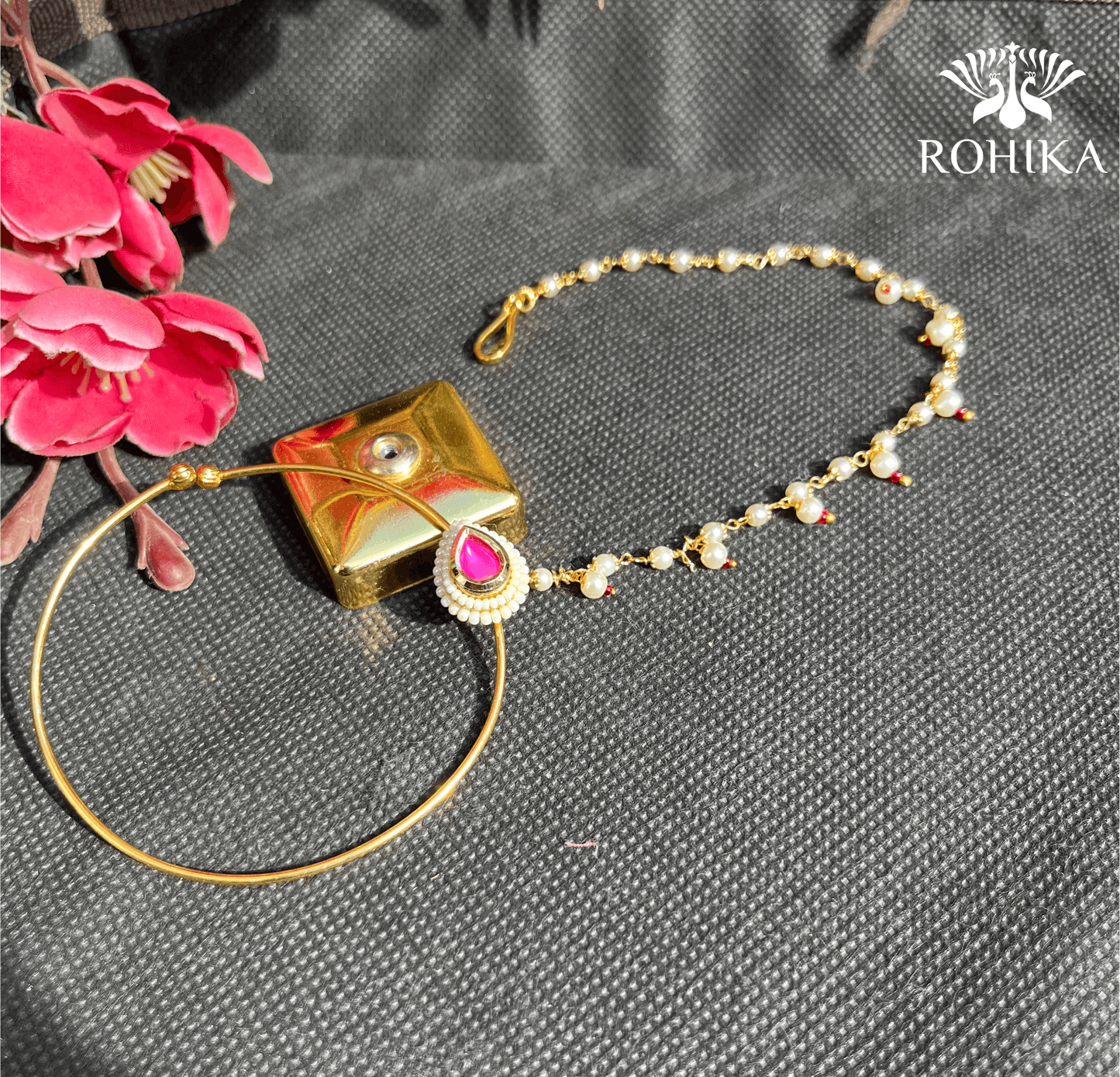 Bridal nath- Pink - Rohika Store