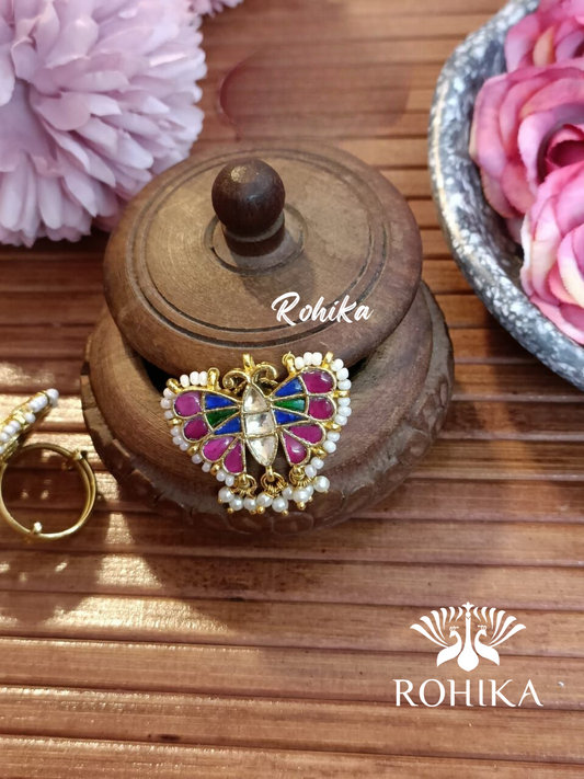 Pachhi kundan Ring - Multi colour (PKR-020)