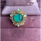 Angana polki kundan ring (SG-128) - Mint green