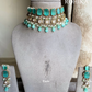 Yashvi moisanite choker set - Mint green