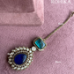 Lina doublet stone maangtikka - Dark blue
