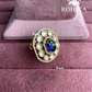 Angana polki kundan ring  (SG-026) - Blue