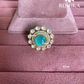 Angana polki kundan ring (SG-138) - Mint green