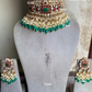 Anita bikaneri jadau kundan choker set - Green and Pink