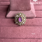 Angana polki kundan ring (SG-106) - Purple