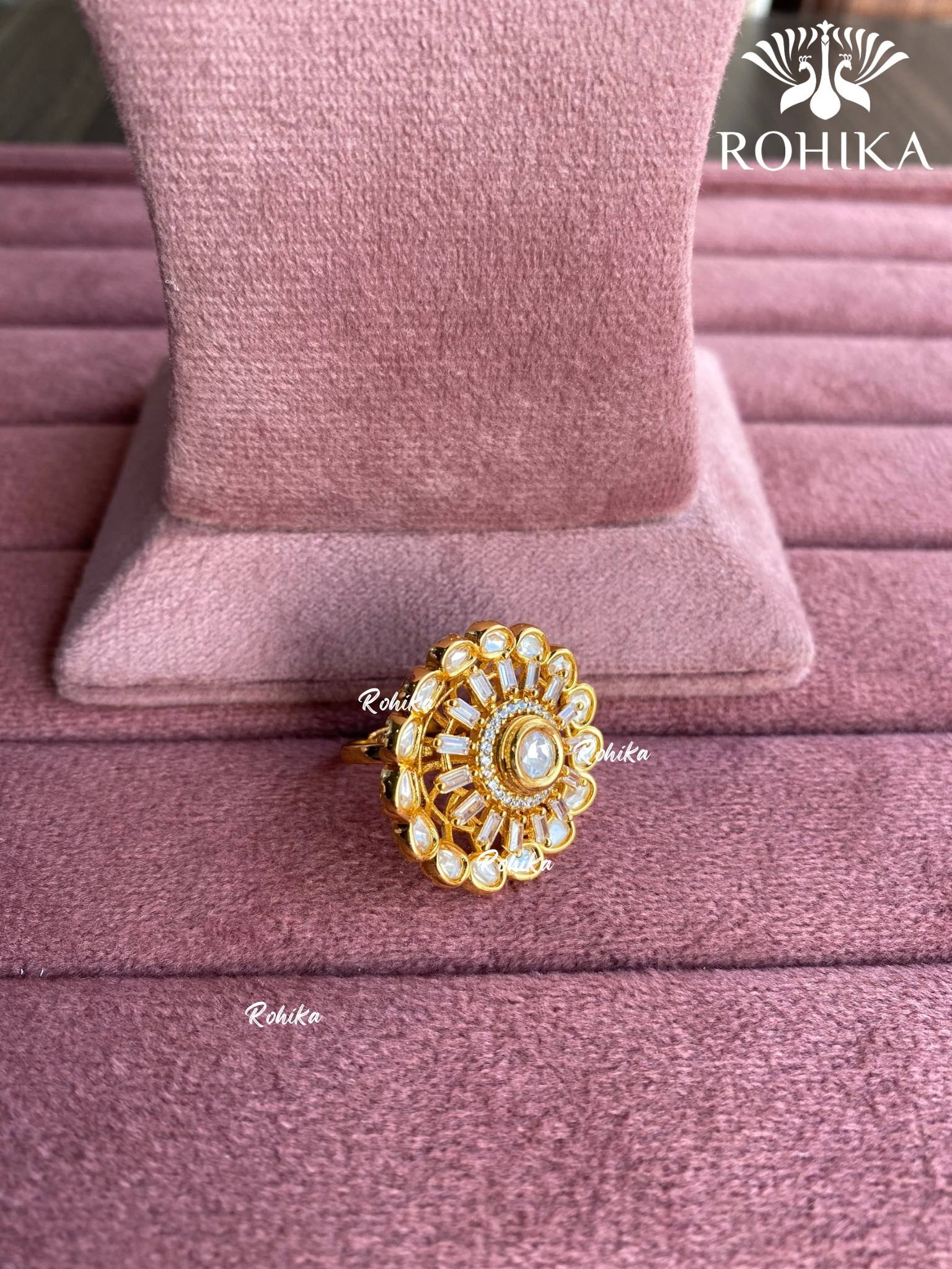 Angana polki kundan ring (SG-085) - White