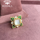 Angana polki kundan ring  (SG-013) - Green