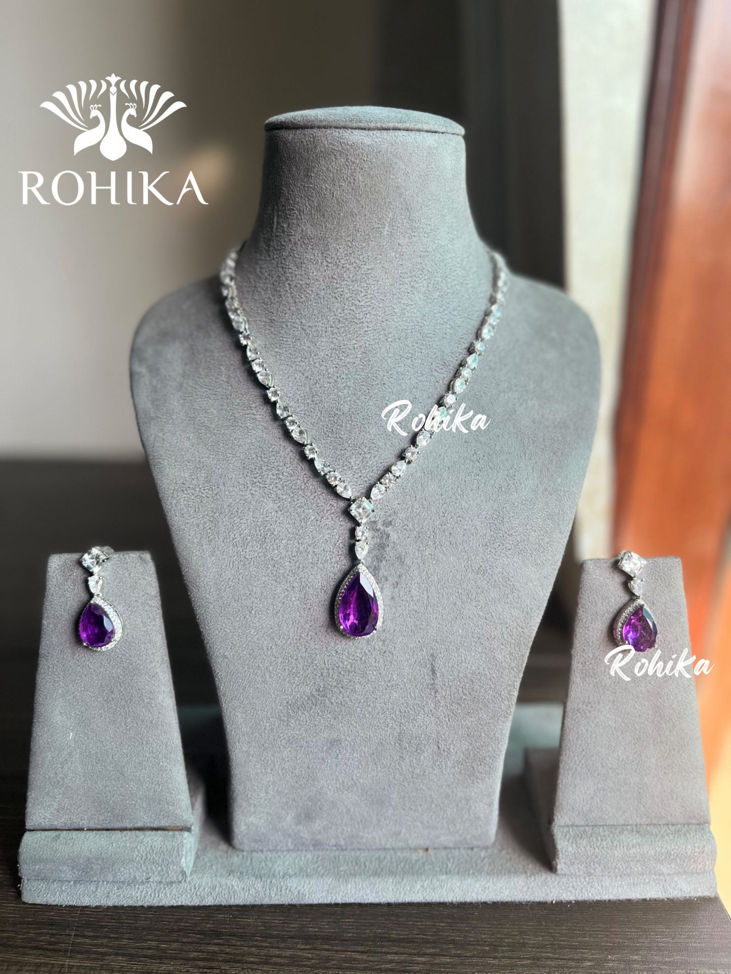 Kanva AD necklace set - Purple