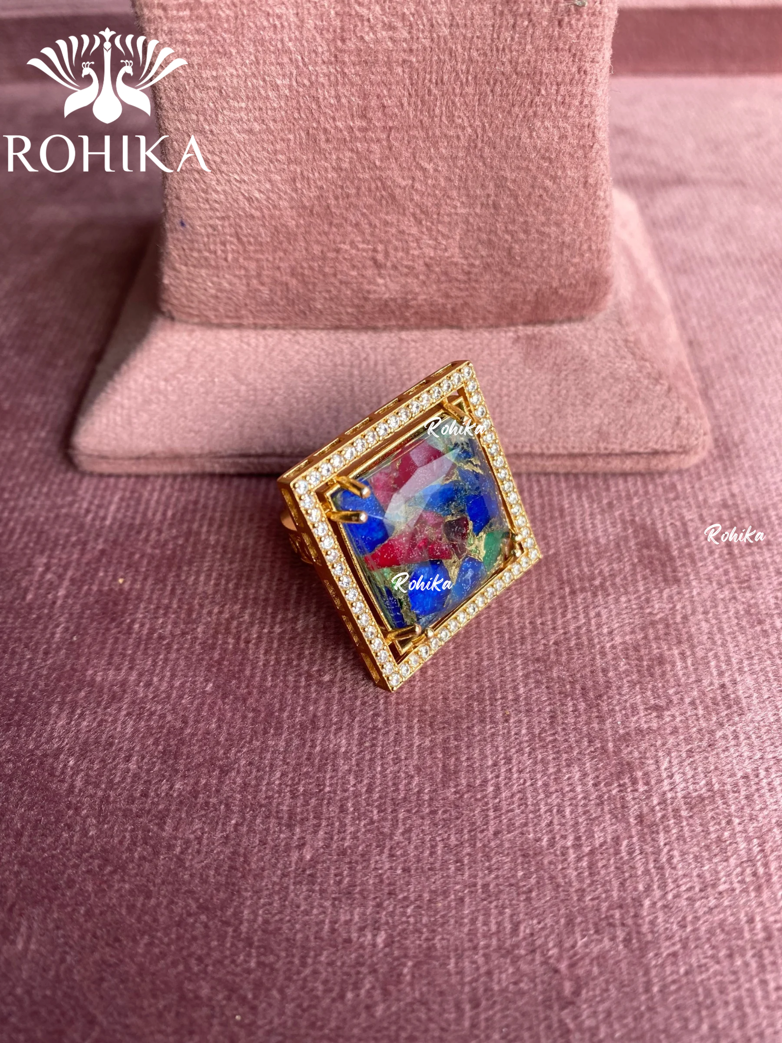 Angana polki kundan ring (SG-101) -  Multi