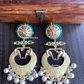 Gaja meenakari earrings - Yellow