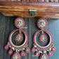 Sitara polki earrings - Red