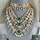 Niyara Polki Kundan Bridal Combo Set - Green