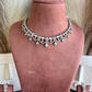 Hinaya American diamond necklace set - Mint green