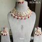 Jharna polki kundan necklace set - Red