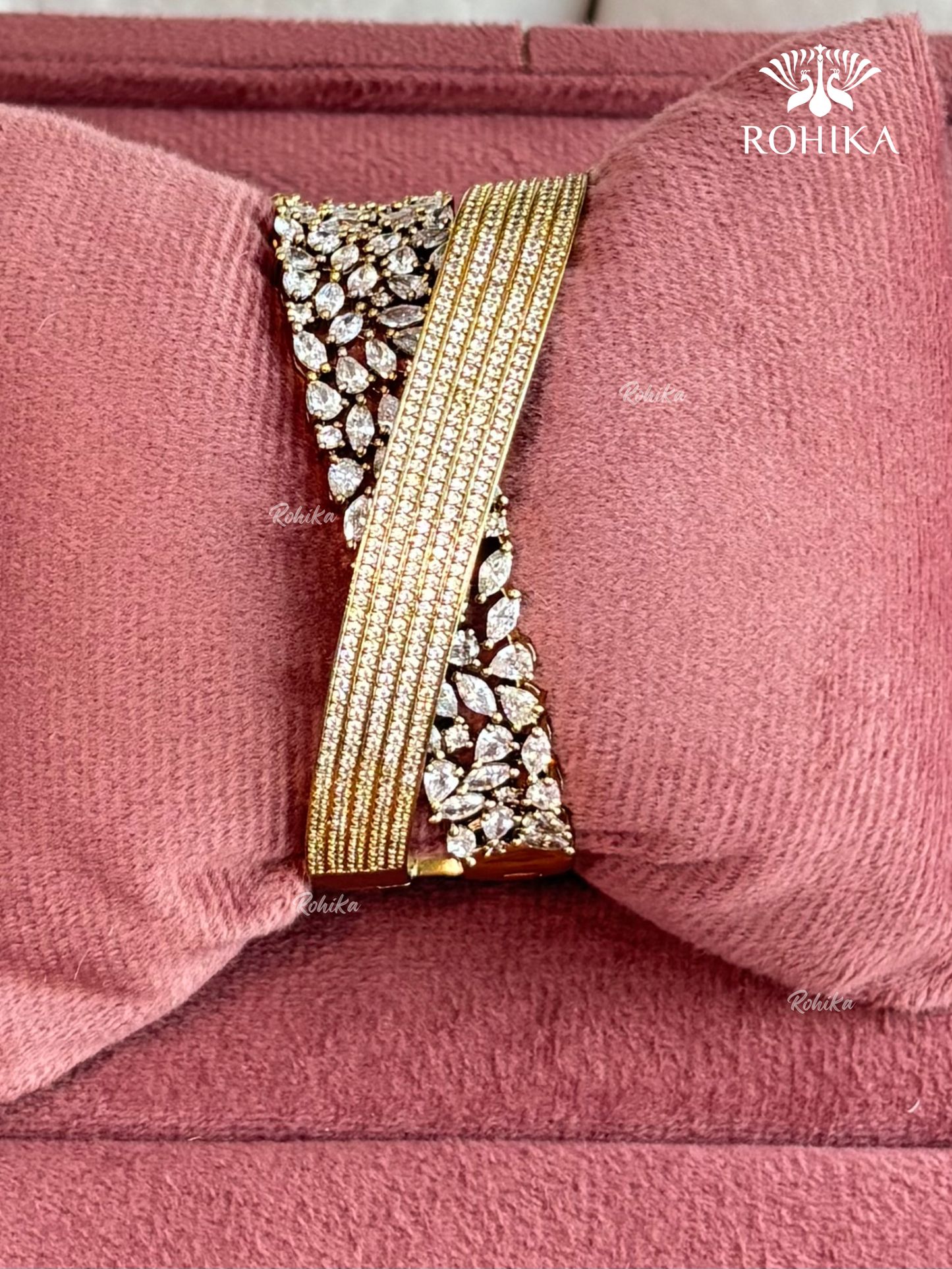 Anne American Diamond Bracelet/Kada (MB-0109) -  Golden