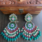 Rashmi meenakari earrings - Dark Green