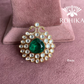 Angana polki kundan ring  (SG-028) - Dark green 