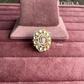 Angana polki kundan ring (SG-095) - Baby pink