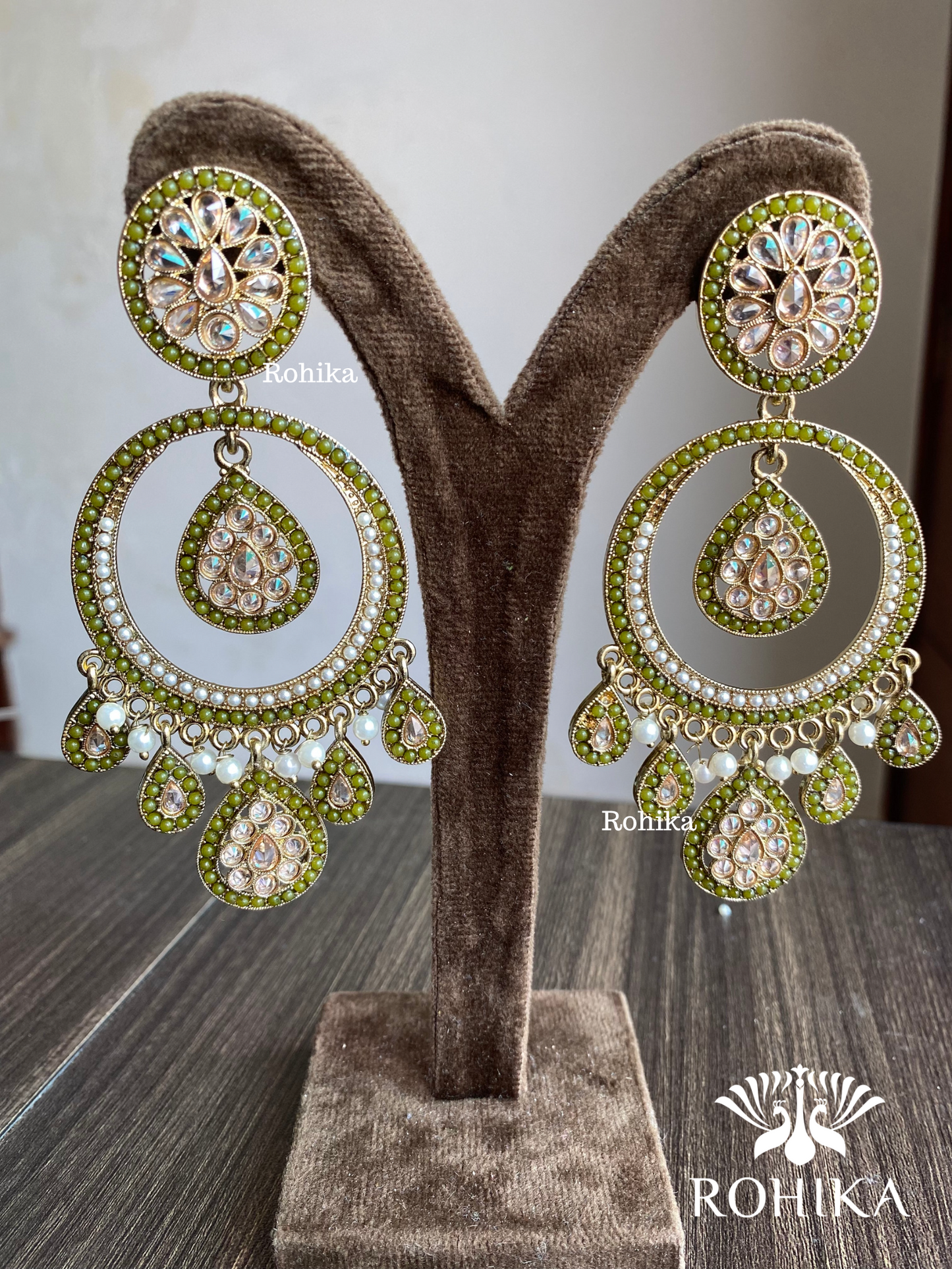 Sitara polki earrings - Mehandi