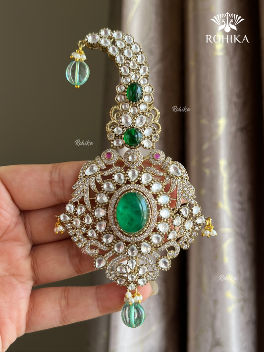Polki Kundan Kalgi (NK-013) - Green