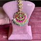 Heritage Pacchi Kundan Maangtikka (HTKA-004) - Pink & Mint