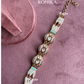 Anhita polki kundan meenakari bracelet/kada - Pink/Mint green