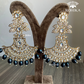 Sparkle chandbali earrings - Black