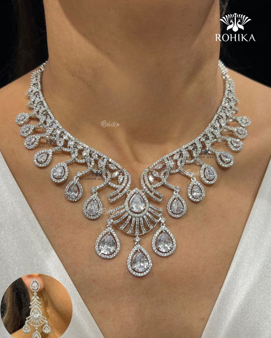 Malissa American Diamond Necklace - White