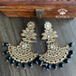 Sparkle chandbali earrings - Black