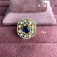 Angana polki kundan ring  (SG-026) - Blue