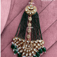 Bandini polki kundan passa /jhoomer (002) - Dark green