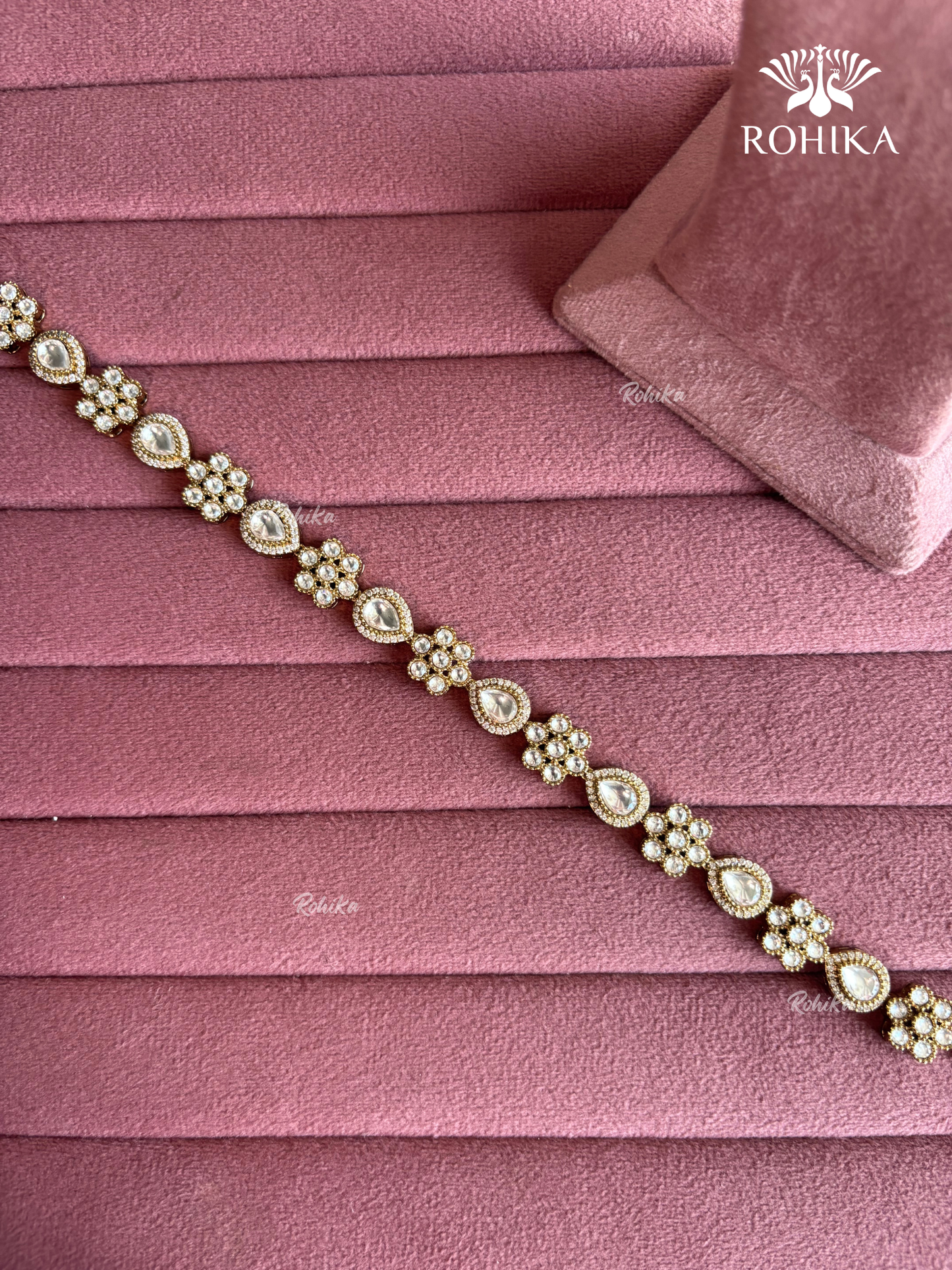 Kesha polki kundan sheeshphool (SP-046)-White
