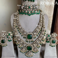 Zariya victorian combo necklace set - Green