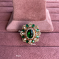 Angana polki kundan ring (SG-070) - Green