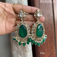 Doublet earrings (M-002) - Dark green