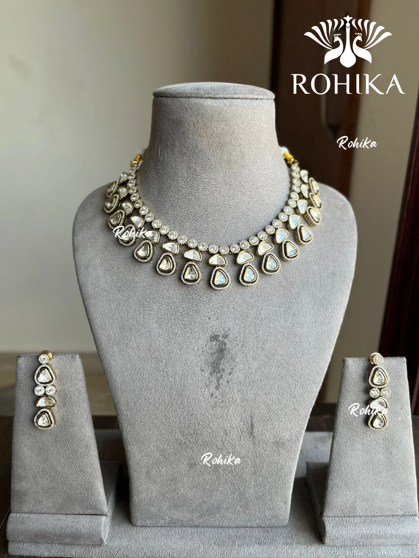 Tara polki kundan necklace set