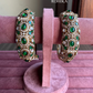 Shree moisinite kundan kada/bangles - Green