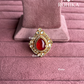 Angana polki kundan ring (SG-127) - Red