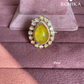 Angana polki kundan ring (SG-081) - Yellow