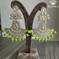 Sparkle chandbali earrings - Green