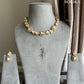 Shwet Moissanite Polki Kundan Necklace Set - Golden