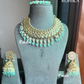 Payal dabi Kundan necklace set - Blue