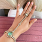 AD kundan haathphool (HP020) - Mint Green