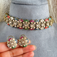 Chaitra Moisanite Choker Set - Multi Colour