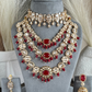 Niyara Polki Kundan Bridal Combo Set - Red